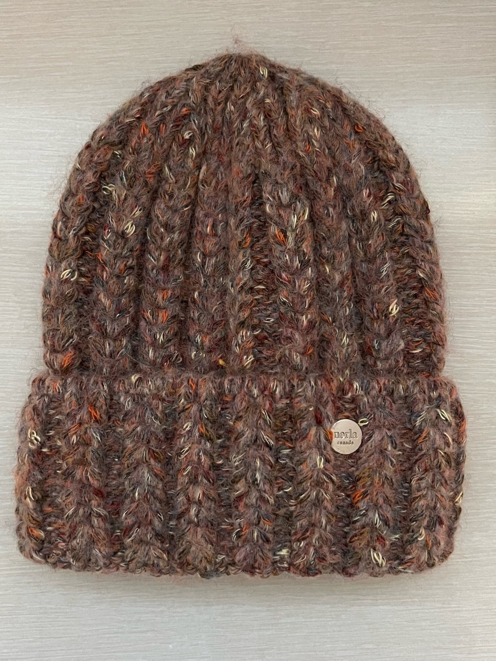 Norla Canada Multicolor Ribbed Fold-Over Beanie